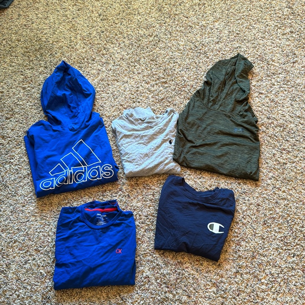 Bundle of Boys 5 Long Sleeve Shirts - Size Medium